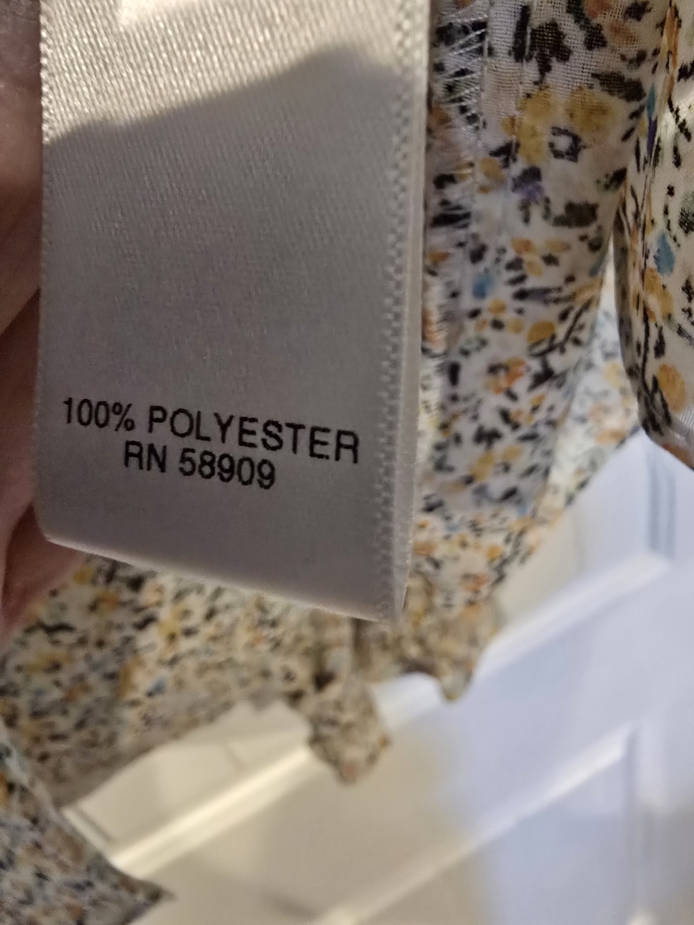 Chelsea & Violet Yellow Floral Tie-Neck Blouse Sz L - Picture 10 of 10